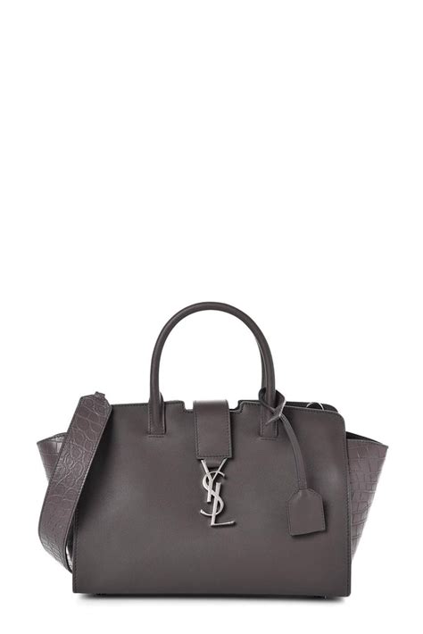 ysl baby downtown cabas with leather and crocodile embossed leather|SAINT LAURENT Smooth Calfskin Crocodile Embossed Baby .